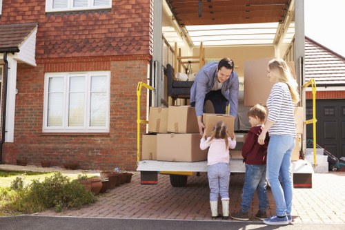 Organized household items ready for long-term storage in Crossness