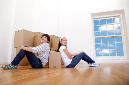 Boxes and household items prepared for small removals in Crossness